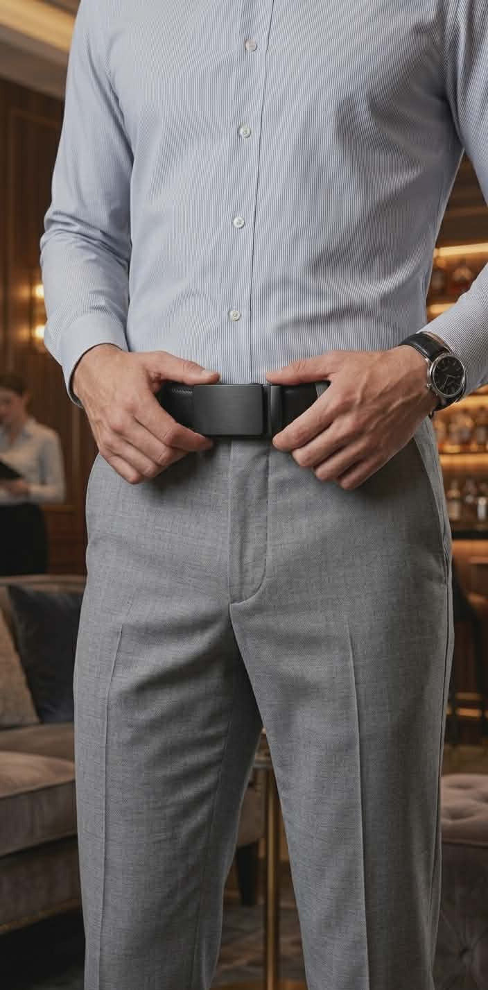 DunaBelt Éjfekete Elegancia - Automata Bőröv